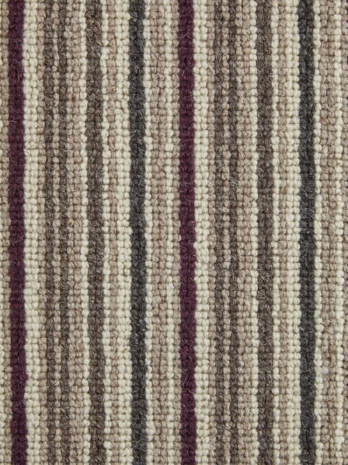 Kaleidescope Eggplant Wool Rib Stripe Carpet