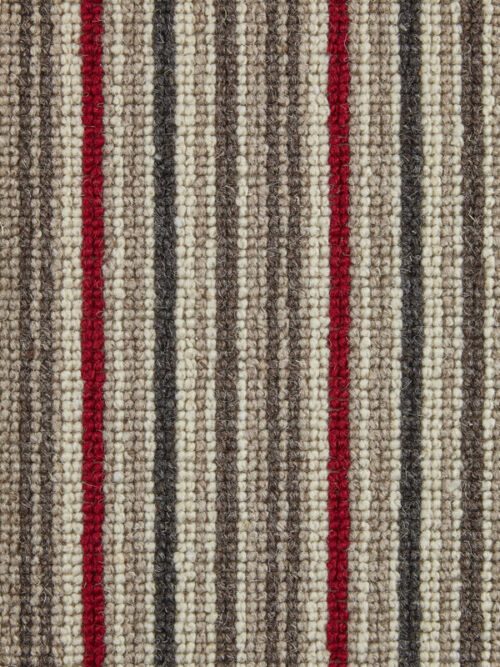Kaleidescope Poppy Wool Rib Stripe Carpet