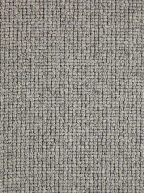 Natural World Cobble French Silver Plain Wool Carpet
