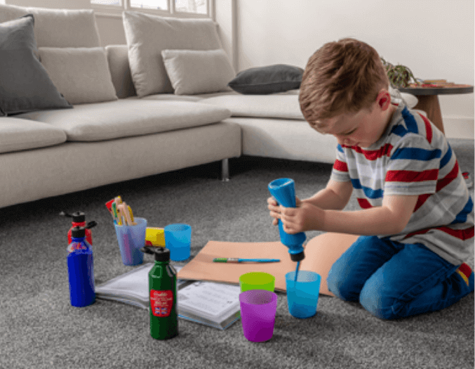 child on carpet